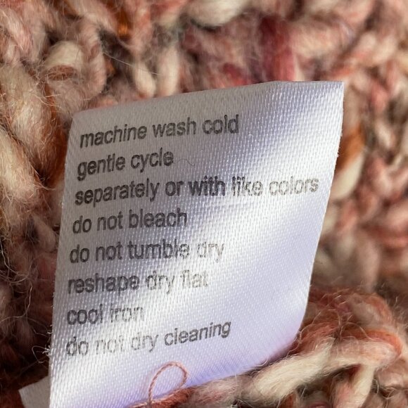 Elsamanda Anthropologie Italian Wool Cowl Neck Sweater Chunky Boho Oversized-M - Picture 12 of 12